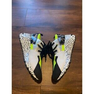 Steve Madden Cliff Platform Heel Sneakers Neon Green Yellow Leopard Womens 8